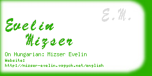 evelin mizser business card